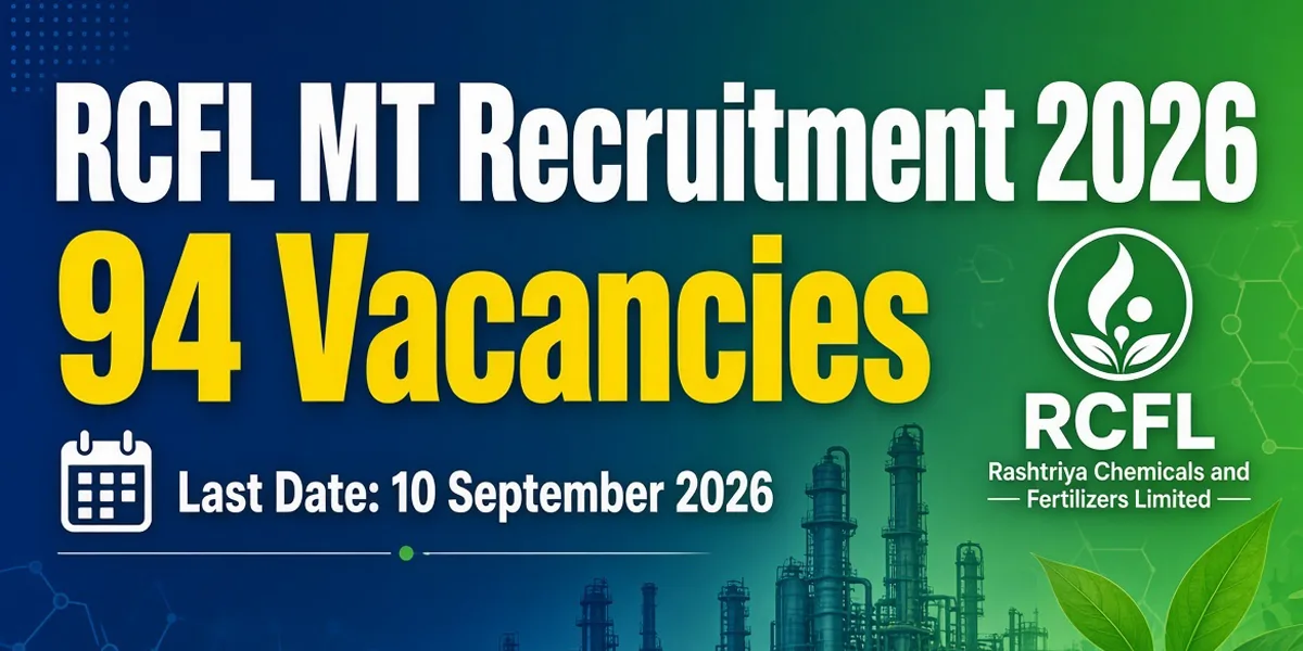 RCFL MT Recruitment 2026 - Apply Online